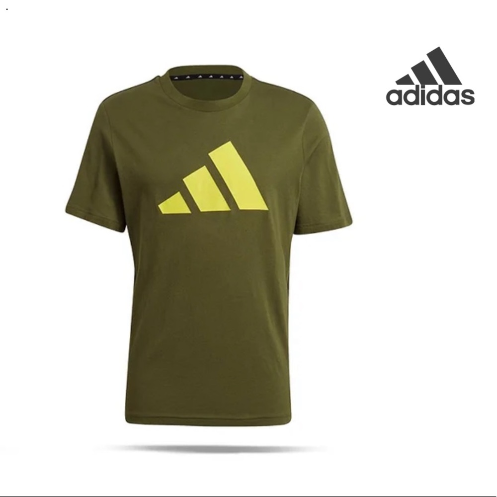 ADIDAS  Men’s Olive short sleeve shirt crew neck tee
